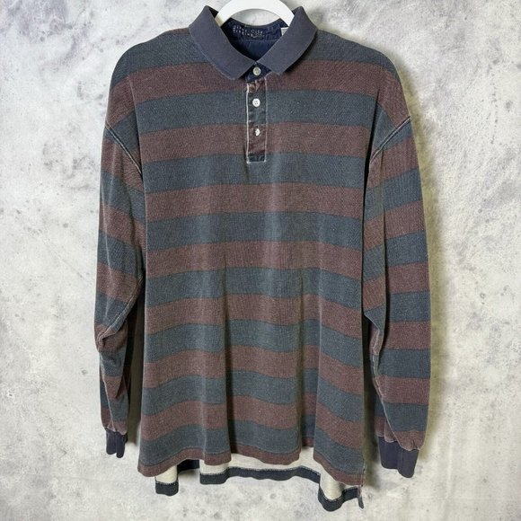 River City Trading Co Long Sleeve Shirt Mens XL Collared Striped USA J5 - Picture 1 of 14